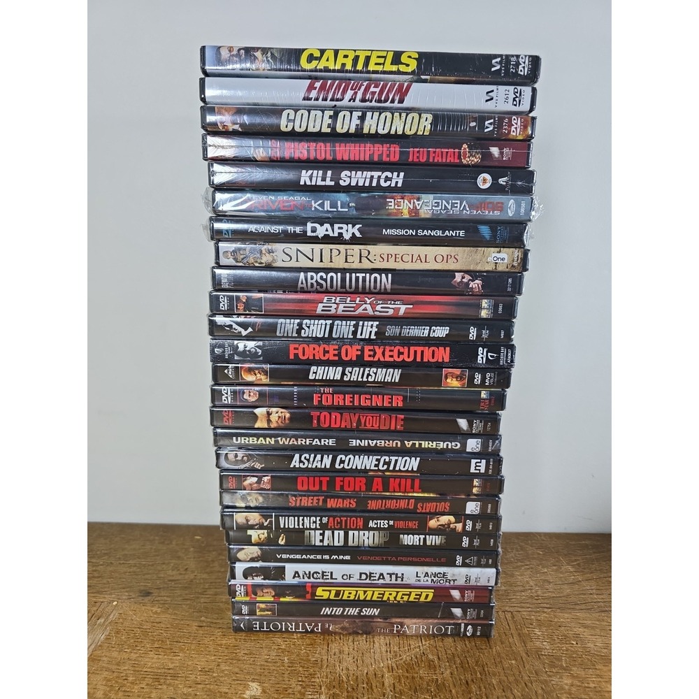 GIANT LOT Steven Seagal 26 DVD Movie Collection - 19 New, 7 Used